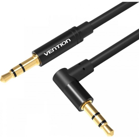 VENTION 3.5mm Male to 90° Male Audio Cable 1.5M Black Metal Type (BAKBG-T) (VENBAKBG-T)