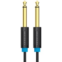 VENTION 6.5mm Male to Male Audio Cable 0.5M Black (BAABD) (VENBAABD) VENTION 6.5mm Male to Male Audio Cable 0.5M Black (BAABD) (VENBAABD)