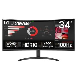 LG 34WR50QK-B Ultrawide VA HDR Curved Monitor 34 LG 34WR50QK-B Ultrawide VA HDR Curved Monitor 34