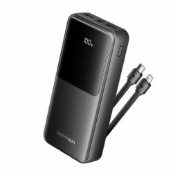 VENTION 20.000mAh Power Bank (Micro-USB + USB-C + USB-A + USB-A) with Built-In Type-C and Lightning Cables 22.5W Black Led Display Type (FHPB0) (VENFHPB0) VENTION 20.000mAh Power Bank (Micro-USB + USB-C + USB-A + USB-A) with Built-In Type-C and Lightning Cables 22.5W Black Led Display Type (FHPB0) (VENFHPB0)