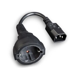 Cablexpert IEC C14 - Schuko female Cable 0.15m Μαύρο (PC-SFC14M-01) (GEMPC-SFC14M-01)