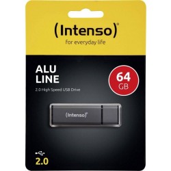 Intenso USB 2.0 Stick 64GB Alu Line Anthracite (3521491) (NSO3521491) Intenso USB 2.0 Stick 64GB Alu Line Anthracite (3521491) (NSO3521491)