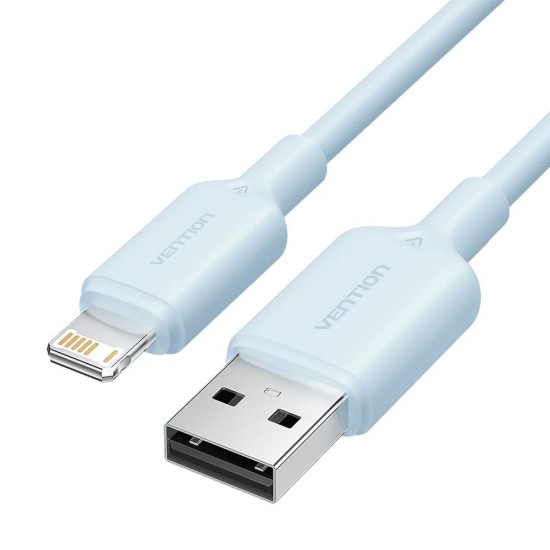 VENTION USB 2.0 A Male to Lightning Male 2.4A Cable 1M Blue PVC Type (LAMSF) (VENLAMSF) VENTION USB 2.0 A Male to Lightning Male 2.4A Cable 1M Blue PVC Type (LAMSF) (VENLAMSF)