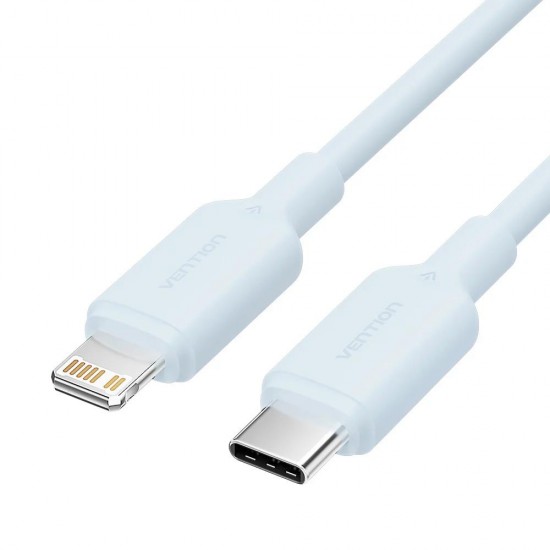 VENTION Type-C Male to Lightning Male 3A Cable 2M Blue PVC Type (LAKSH) (VENLAKSH) VENTION Type-C Male to Lightning Male 3A Cable 2M Blue PVC Type (LAKSH) (VENLAKSH)