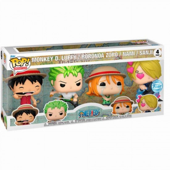 Funko Pop! Animation: One Piece - Straw Hat Crew 4 Pack Exclusive (FNK44727) Funko Pop! Animation: One Piece - Straw Hat Crew 4 Pack Exclusive (FNK44727)