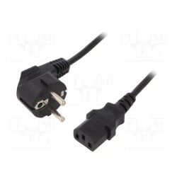 Gembird Pc-186 Cable (C13 / Iec C13 / Iec 320 C13 - Schuko ; 1 8m; Black) (PC-186) (GEMPC-186)