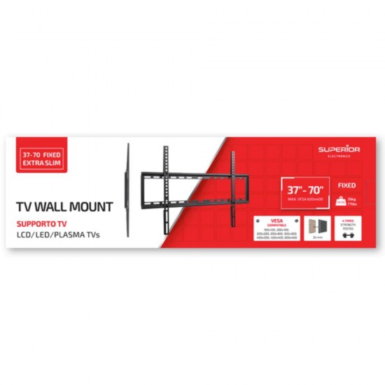 Superior Επιτοίχια Βάση Τηλεόρασης Fixed Extra Slim 37