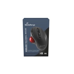 MediaRange Optical 7-Button Wireles with Trackball.Scrool Wheel, DPI 800-2400, Black/Red (MROS263)