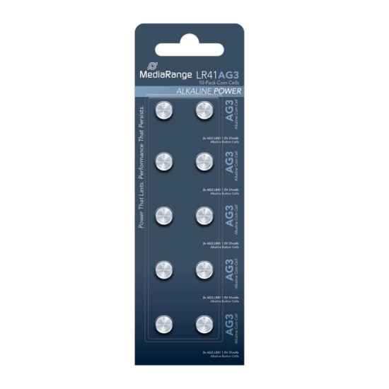 Αλκαλική Μπαταρία MediaRange Premium Coin Cells AG3 1.5V (LR41) (10 Pack) (MRBAT117)