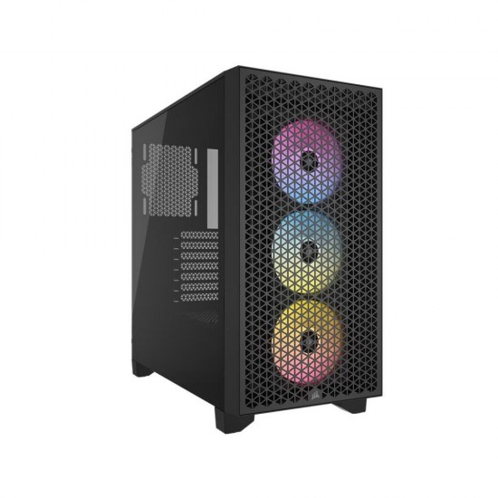 CORSAIR Case 3000D Airflow ΑRGB Mid-Tower Tempered Glass Black (CC-9011255-WW) (CORCC-9011255-WW) CORSAIR Case 3000D Airflow ΑRGB Mid-Tower Tempered Glass Black (CC-9011255-WW) (CORCC-9011255-WW)