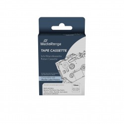 Ετικέτες Γενικής Χρήσης Mediarange (Brother TZ-FX231/TZe-FX231) 12mm, 8m, Laminated and Permanent Adhesive, Flexible, Black on White (MRBTZFX231)