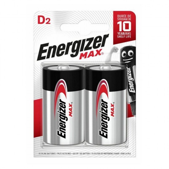 Energizer Max LR20/D alkaline battery (blister) - 2 pieces (ENE20388) Energizer Max LR20/D alkaline battery (blister) - 2 pieces (ENE20388)