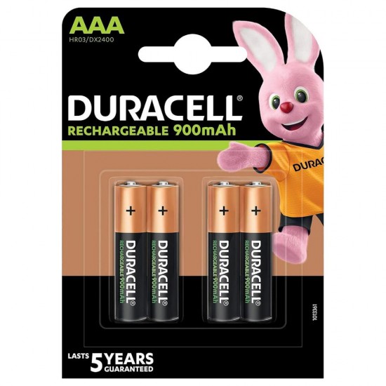 Duracell Recharge R03 AAA 900 mAh rechargeable batteries (blister) (DUR13364) Duracell Recharge R03 AAA 900 mAh rechargeable batteries (blister) (DUR13364)