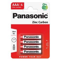 Panasonic R03 AAA Zinc Carbon Battery (Blister) (PAN10863)