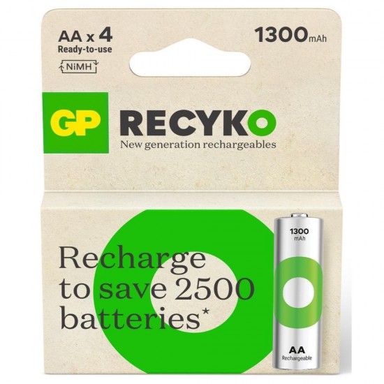 GP ReCyko 1300 mAh rechargeable batteries AA / R6 Ni-MH  (GPB20983) GP ReCyko 1300 mAh rechargeable batteries AA / R6 Ni-MH  (GPB20983)