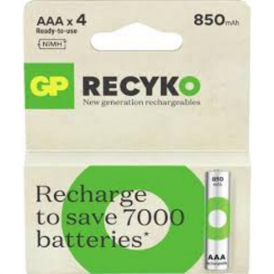 GP ReCyko 850mAh rechargeable batteries AAA / R03 Ni-MH  (GPB20979) GP ReCyko 850mAh rechargeable batteries AAA / R03 Ni-MH  (GPB20979)