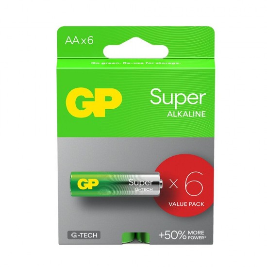 GP Super Alkaline G-TECH LR6/AA Alkaline Battery (GPB20473) GP Super Alkaline G-TECH LR6/AA Alkaline Battery (GPB20473)