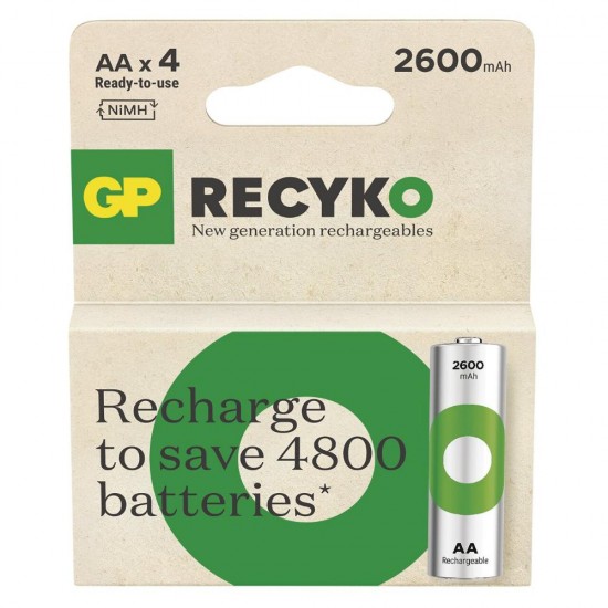 GP ReCyko 2600mAh rechargeable batteries AA / R6 Ni-MH  (GPB20440) GP ReCyko 2600mAh rechargeable batteries AA / R6 Ni-MH  (GPB20440)