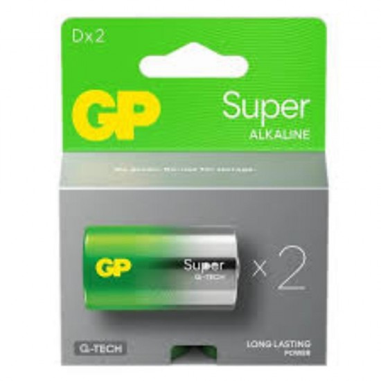 GP Super Alkaline G-TECH LR20/D alkaline battery (GPB20308) GP Super Alkaline G-TECH LR20/D alkaline battery (GPB20308)