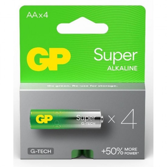 GP Super Alkaline G-TECH LR6/AA Alkaline Battery (GPB20300) GP Super Alkaline G-TECH LR6/AA Alkaline Battery (GPB20300)