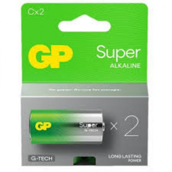 GP Super Alkaline G-TECH LR14/C Alkaline Battery (GPB20298) GP Super Alkaline G-TECH LR14/C Alkaline Battery (GPB20298)