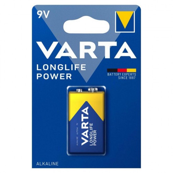 Varta Alkaline battery Longlife Power 6LR61/9V 4922 (High Energy) (VART16804) Varta Alkaline battery Longlife Power 6LR61/9V 4922 (High Energy) (VART16804)
