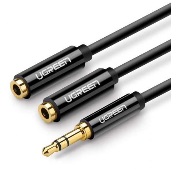 Ugreen AUX audio splitter 3.5mm jack cable AV123 25cm black (20816) (UGR20816) Ugreen AUX audio splitter 3.5mm jack cable AV123 25cm black (20816) (UGR20816)