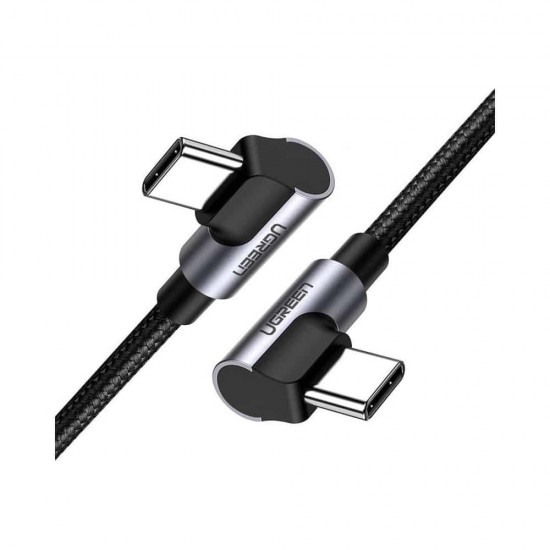 Ugreen USB-C to USB-C Angled Cable US323 PD 3A 60W 2m Black (70531) (UGR70531)