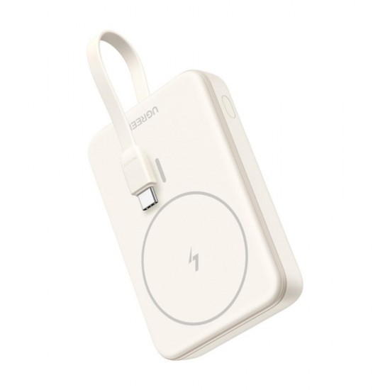 Ugreen Μαγνητικό powerbank 10000mAh PB760 ενσωματωμένο καλώδιο 20W μπεζ (35341B) (UGR35341B)