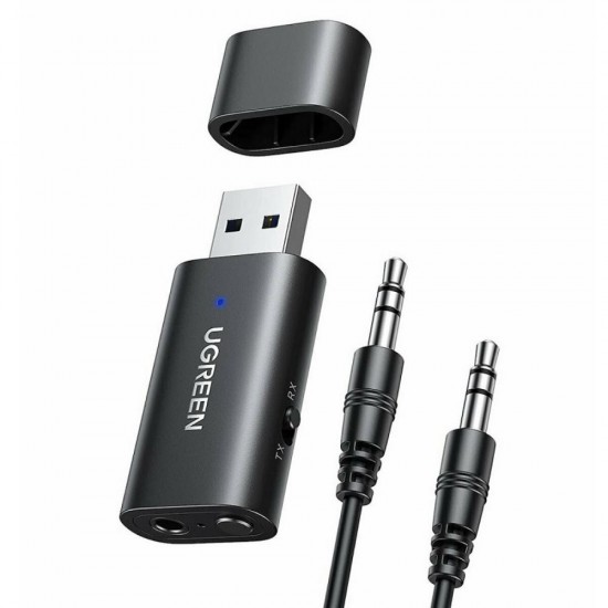 Ugreen CM523 Audio adapter USB-A to Jack 3.5mm Bluetooth 5.1 Black (60300) (UGR60300) Ugreen CM523 Audio adapter USB-A to Jack 3.5mm Bluetooth 5.1 Black (60300) (UGR60300)