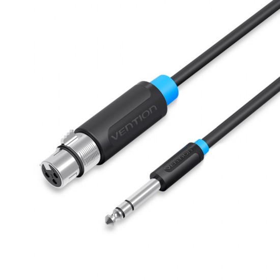 VENTION 6.5mm Male to XLR Female Audio Cable 10M Black (BBEBL) (VENBBEBL) VENTION 6.5mm Male to XLR Female Audio Cable 10M Black (BBEBL) (VENBBEBL)