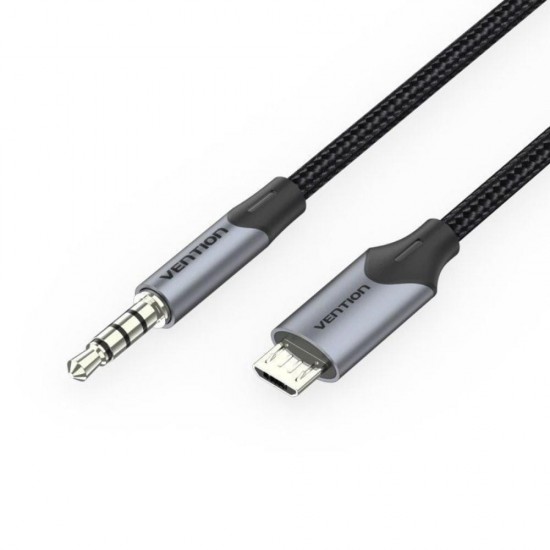 VENTION Micro USB Male to TRRS 3.5mm Male Audio Cable 2M Black (BDGBH) (VENBDGBH) VENTION Micro USB Male to TRRS 3.5mm Male Audio Cable 2M Black (BDGBH) (VENBDGBH)