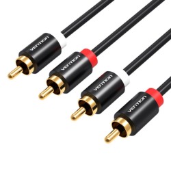 VENTION 2RCA Male to Male Audio Cable 1.5M Black Metal Type (VAB-R06-B150) (VENVAB-R06-B150) VENTION 2RCA Male to Male Audio Cable 1.5M Black Metal Type (VAB-R06-B150) (VENVAB-R06-B150)