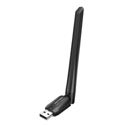VENTION AC650 USB Wi-Fi Dual Band Network Adapter with High-Gain Antenna Black (KDTB0) (VENKDTB0)