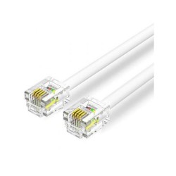 VENTION Flat 4-Core Telephone RJ11 Cable with 6P4C Plug 5M White (IQBWJ) (VENIQBWJ) VENTION Flat 4-Core Telephone RJ11 Cable with 6P4C Plug 5M White (IQBWJ) (VENIQBWJ)
