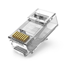 VENTION Cat.6 FTP RJ45 Modular Plug Transparent Metal Type 10-Pack (IDCR0-10) (VENIDCR0-10)