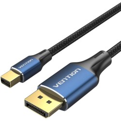 VENTION Cotton Braided 8K Mini DisplayPort to DisplayPort Cable 1.5M Blue Aluminum Alloy Type (HCFLG) (VENHCFLG)