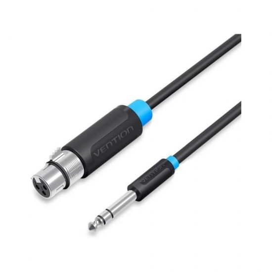 VENTION 6.5mm Male to XLR Female Audio Cable 15M Black (BBEBN) (VENBBEBN) VENTION 6.5mm Male to XLR Female Audio Cable 15M Black (BBEBN) (VENBBEBN)
