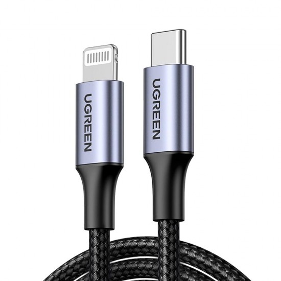 Ugreen US304 Braided USB-C to Lightning Cable 20W Black 1.5m (60760) (UGR60760)
