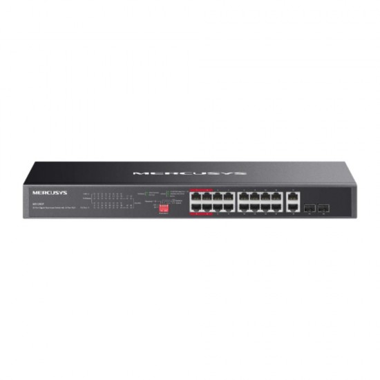 Mercusys 20-Port Gigabit Rackmount Switch with 16-Port PoE+ (MS120GP) (MERMS120GP) Mercusys 20-Port Gigabit Rackmount Switch with 16-Port PoE+ (MS120GP) (MERMS120GP)