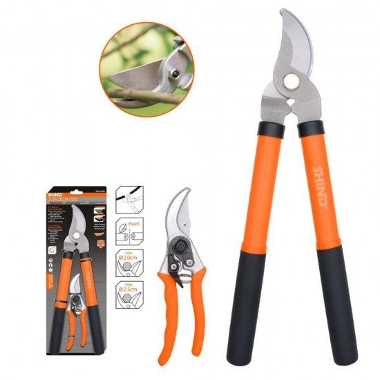 Shind Σετ Ψαλιδων Κλαδου 200mm & 380mm Με Λαβη Tpr Comfort (SHI-94685) (SHI94685)