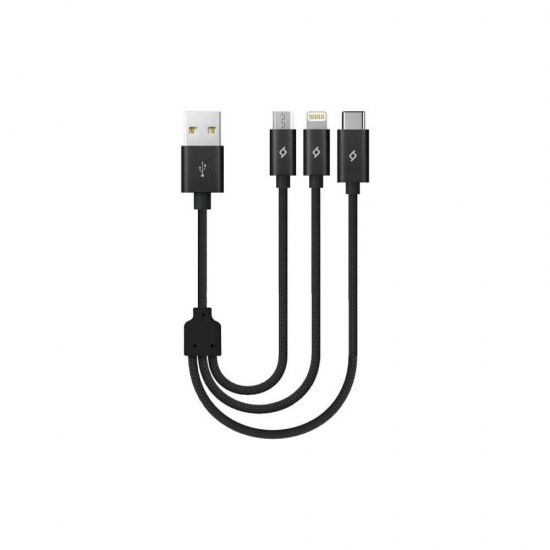 ttec Alumicable Mini Trio 30cm Charge Cable (2DK31) (TTEC2DK31) ttec Alumicable Mini Trio 30cm Charge Cable (2DK31) (TTEC2DK31)