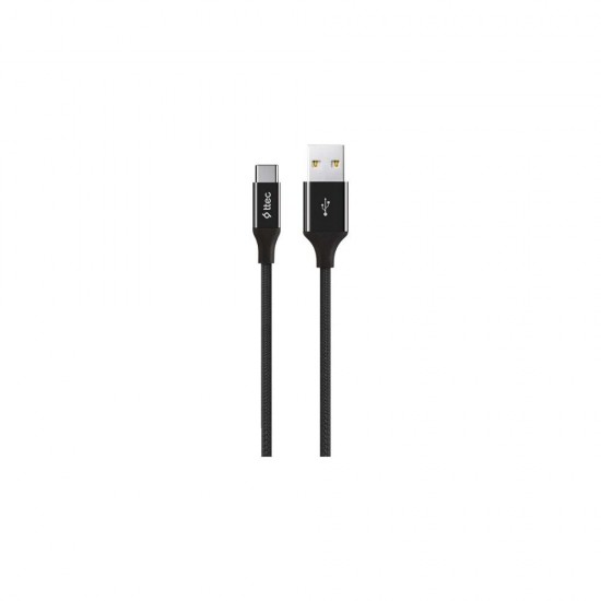 ttec AlumiCable Type C 2.0 Charge/Data CableBlack (2DK18S) (TTEC2DK18S)