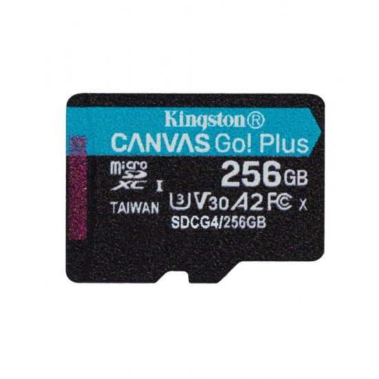 Kingston microSD 256GB CanvasGo+ 200MB/s A2 U3 V30 adapt (SDCG4/256GB) (KINSDCG4-256GB)