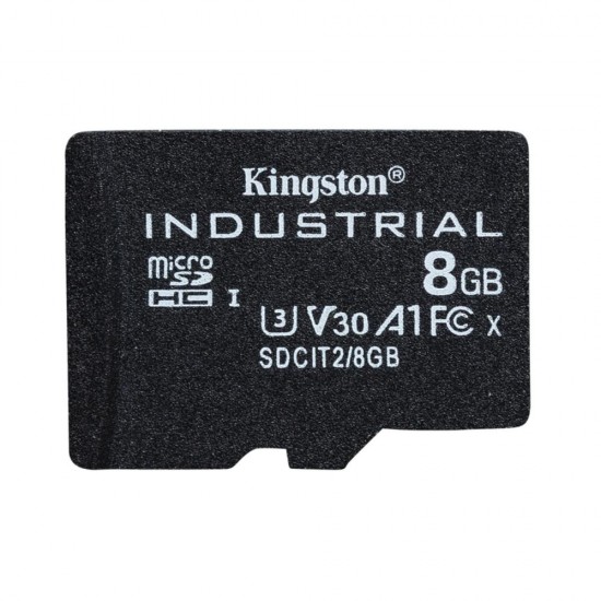 Kingston microSD 8GB CL10 UHS-I Industrial with adapter (SDCIT2/8GBSP) (KINSDCIT2-8GBSP)