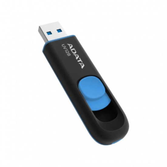 Adata 64GB DashDrive UV128 USB flash drive USB Type-A 3.2 Gen 1 (3.1 Gen 1) BlackBlue (AUV128-64G-RBE) (ADAAUV128-64G-RBE)