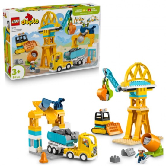 Lego DUPLO Town Construction Site with Construction Vehicles - 3-in-1 Set (10476) (LGO10476)