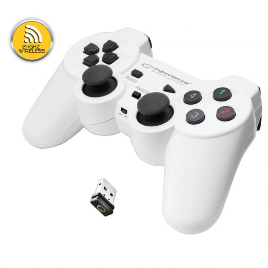 Esperanza 2.4ghz Wireless Vibration Gamepad Pc/ps (EGG108W) (ESPEGG108W) Esperanza 2.4ghz Wireless Vibration Gamepad Pc/ps (EGG108W) (ESPEGG108W)