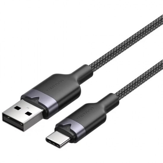 VENTION USB 2.0 A Male to C Male 6A Cable 1M Black Aluminum Alloy Type (CTOBF) (VENCTOBF)