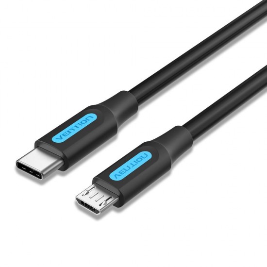 VENTION USB 2.0 C Male to Micro-B Male 2A Cable 2M Black (COVBH) (VENCOVBH)